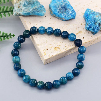 Original Reiki Blue Apatite Beads Bracelets