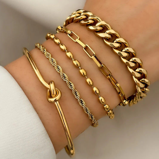 Fashionable Atmosphere Chain Gorgeous Bracelets Set