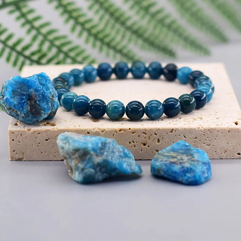 Original Reiki Blue Apatite Beads Bracelets