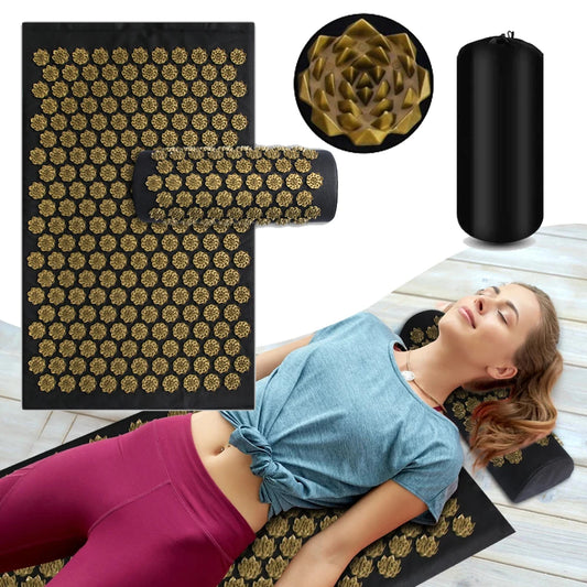 Acupressure Yoga Mat With Spikes Pillow